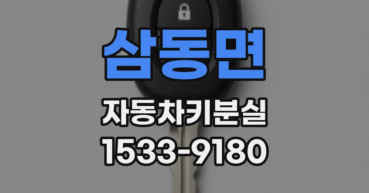 삼동면 자동차키분실