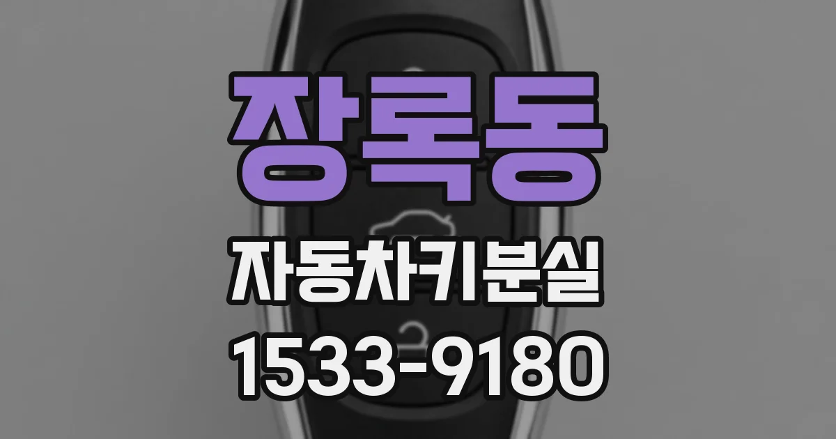 장록동 자동차키분실