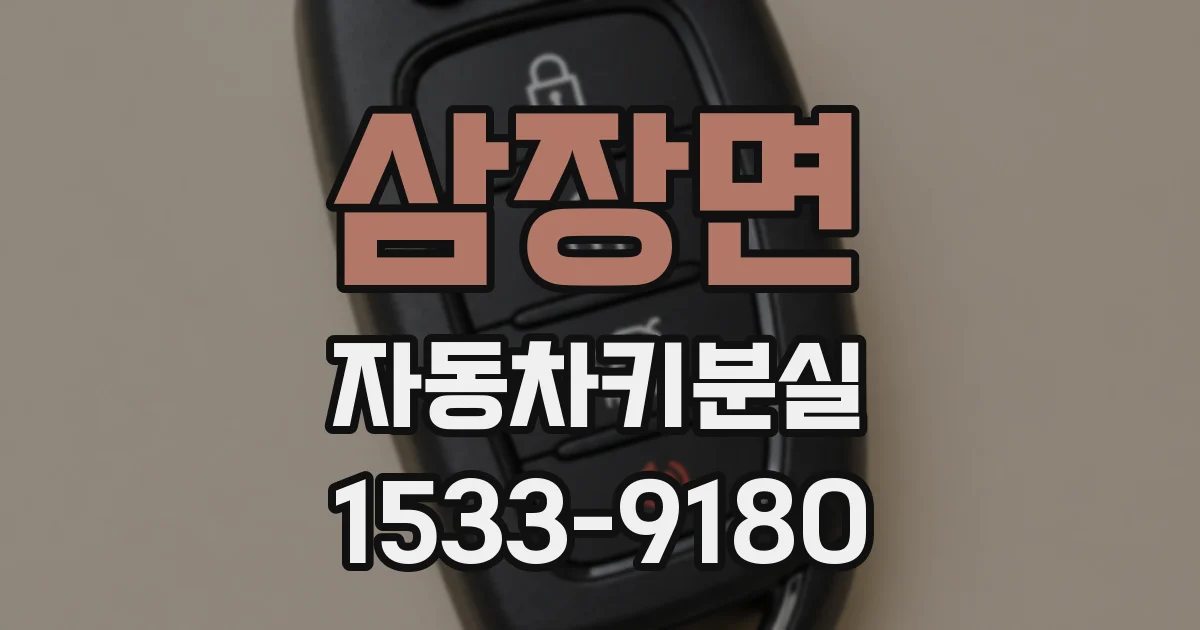 삼장면 자동차키분실