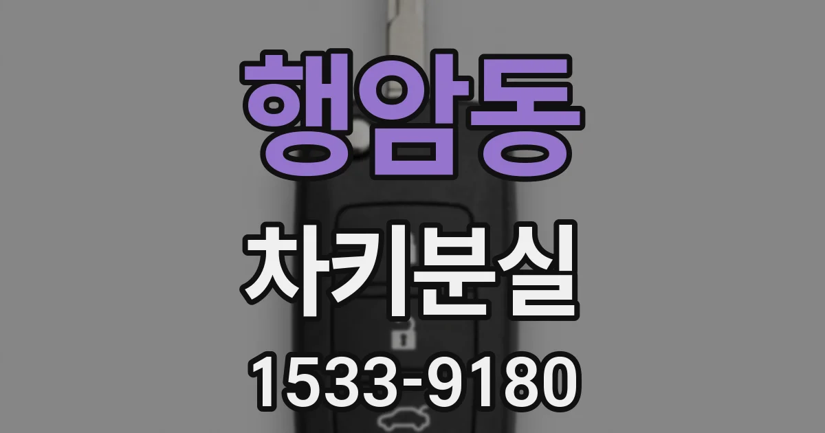 행암동 차키분실
