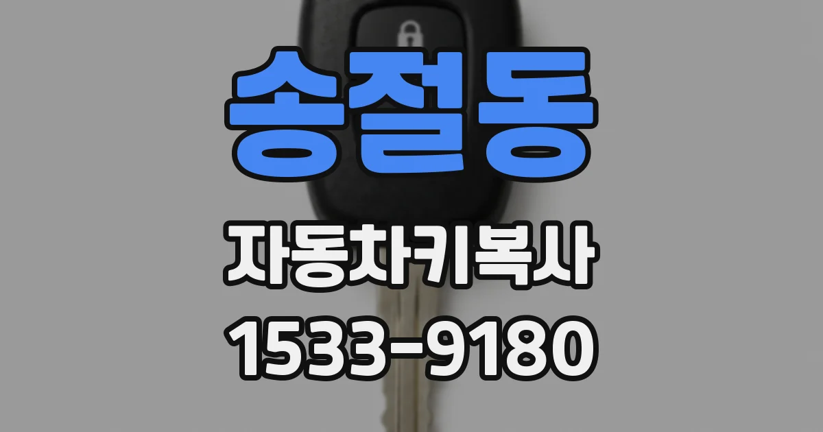 송절동 자동차키복사