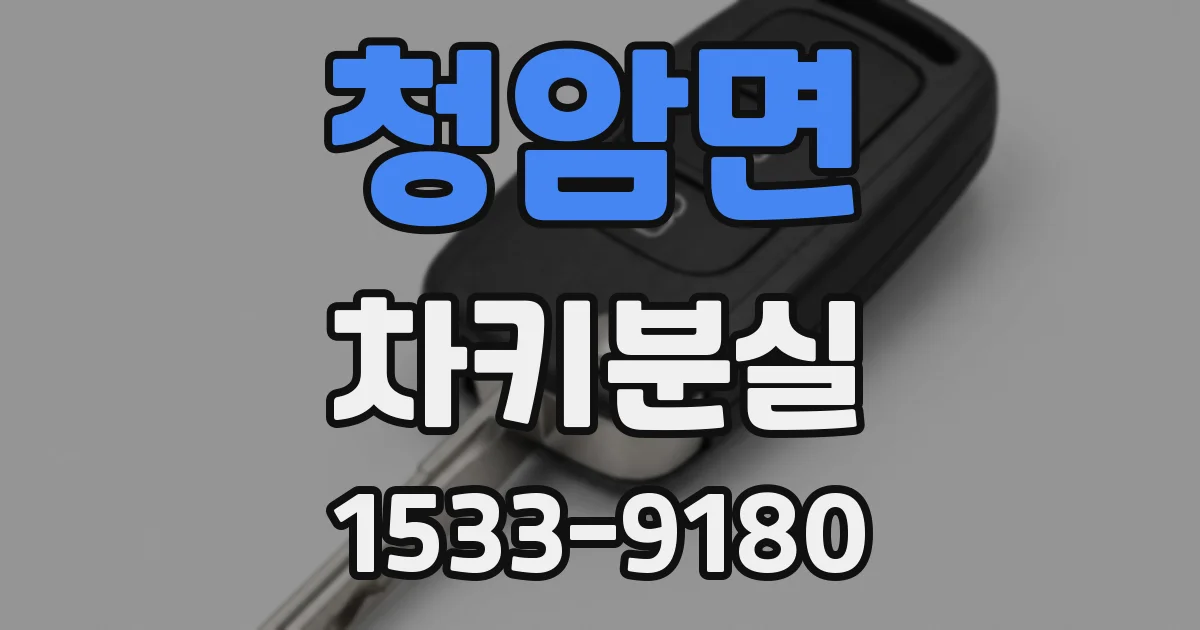 청암면 차키분실