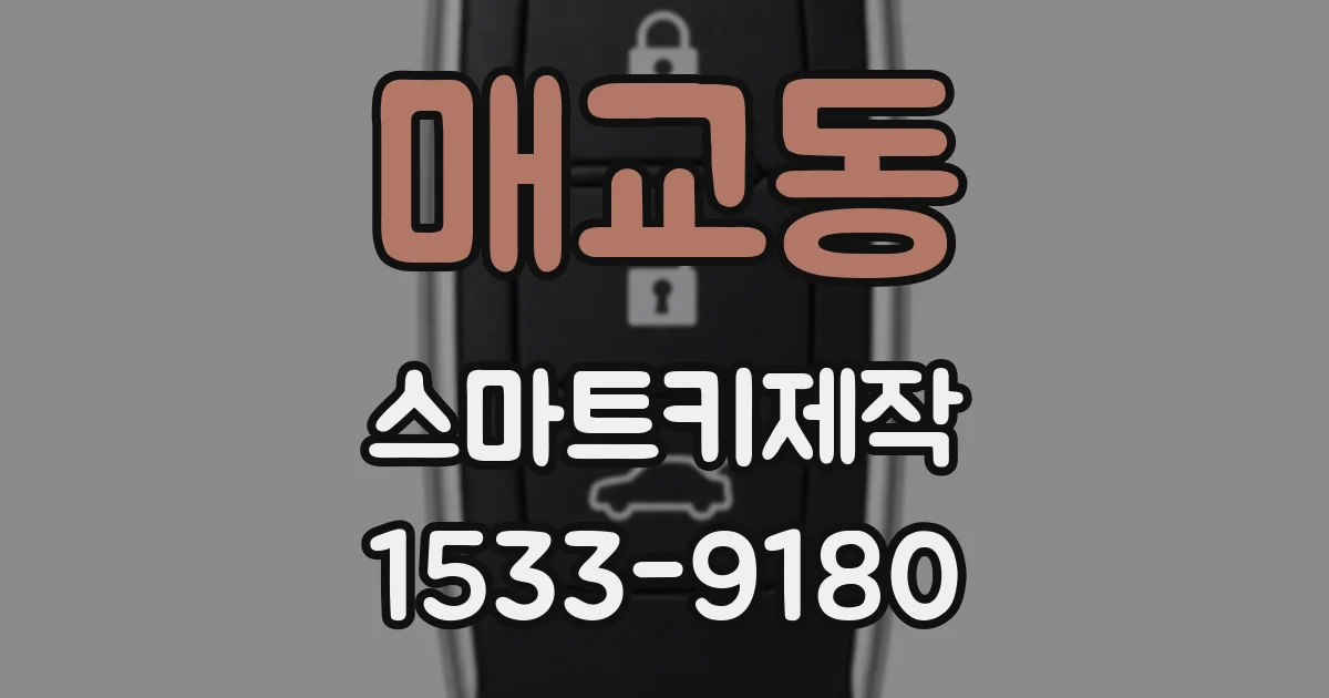 매교동 스마트키제작