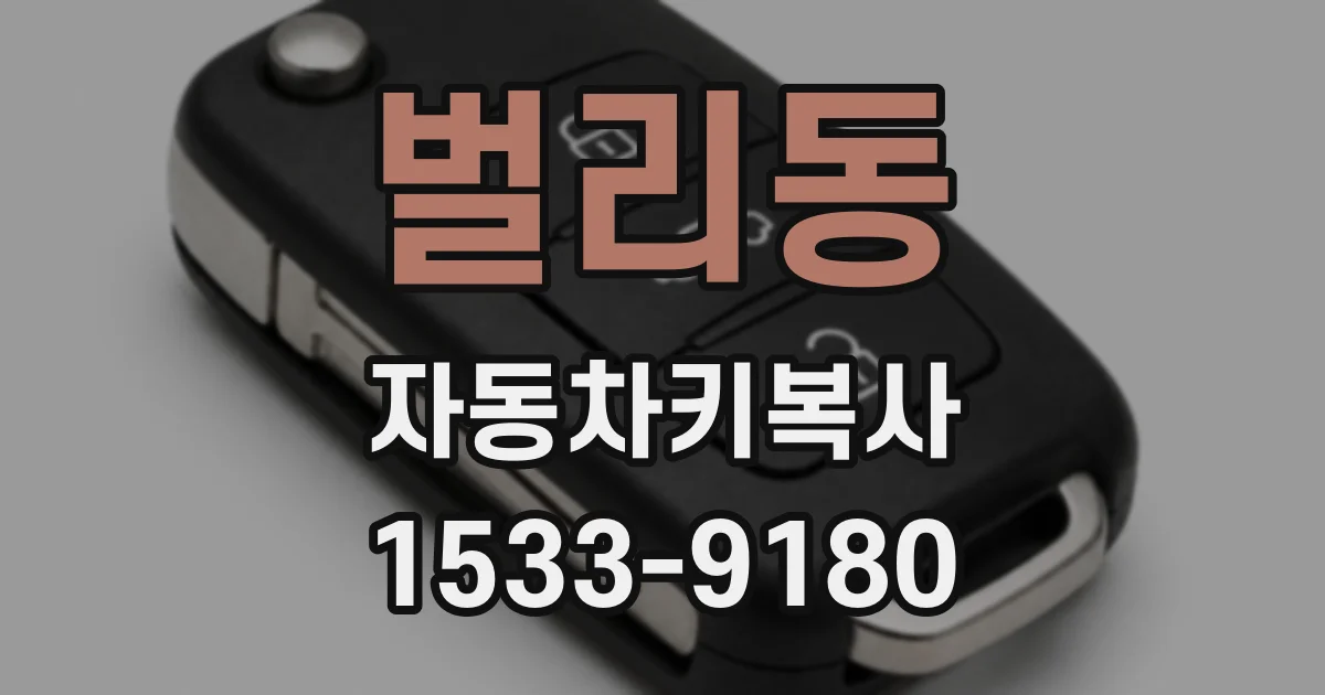 벌리동 자동차키복사