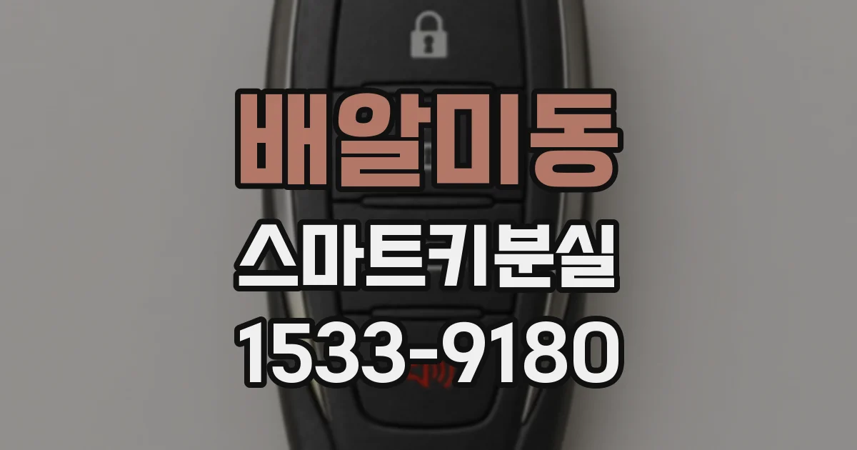 배알미동 스마트키분실