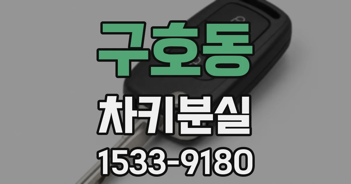 구호동 차키분실