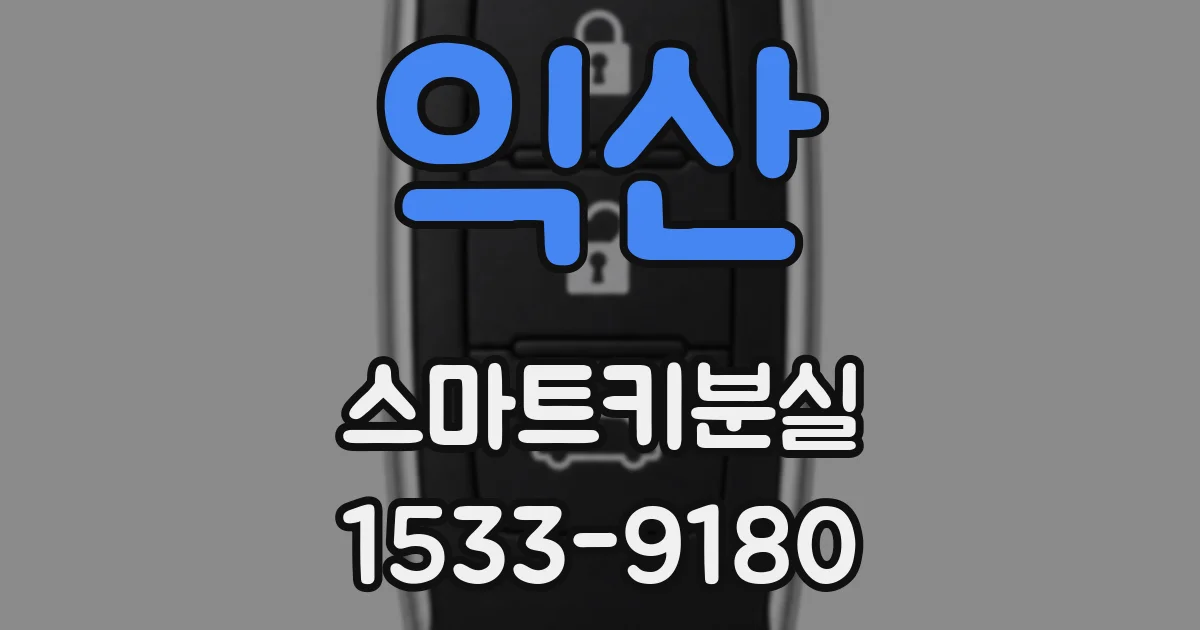 익산 스마트키분실