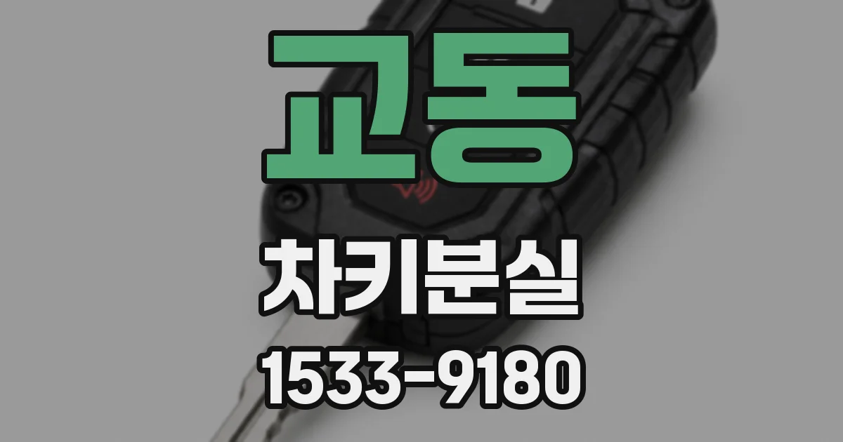 교동 차키분실