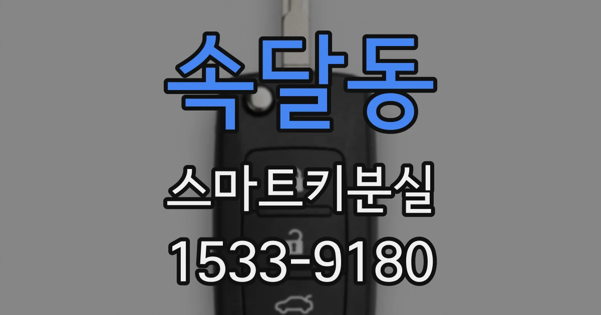 속달동 스마트키분실