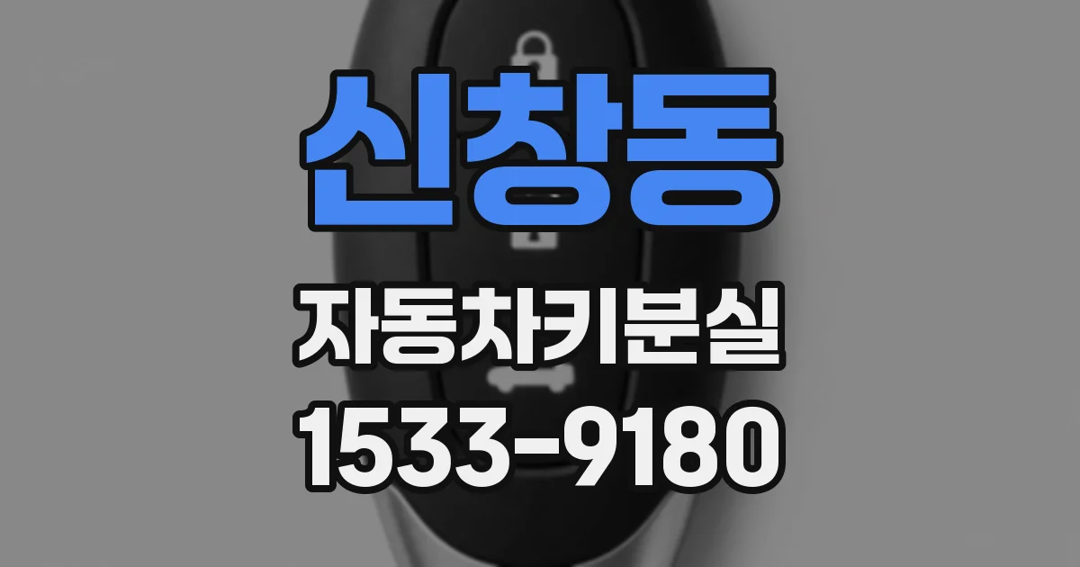 신창동 자동차키분실