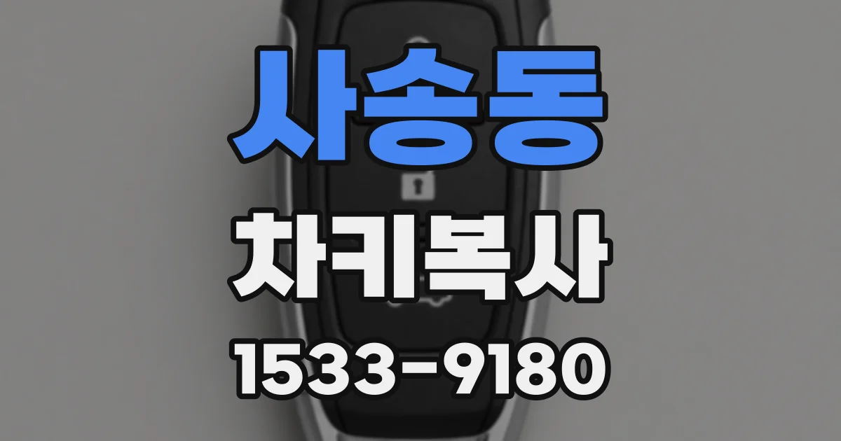 사송동 차키복사