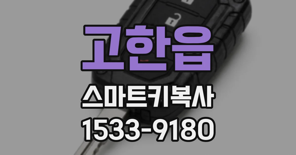 고한읍 스마트키복사
