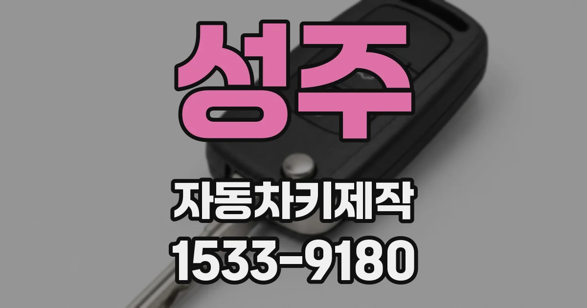 성주 자동차키제작