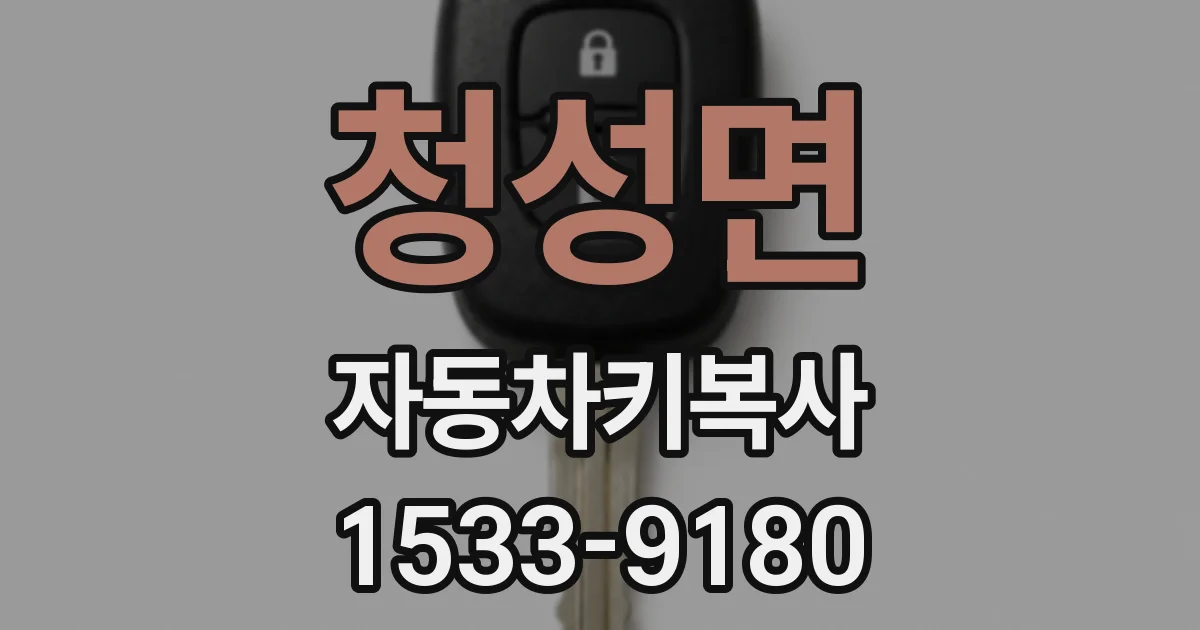 청성면 자동차키복사