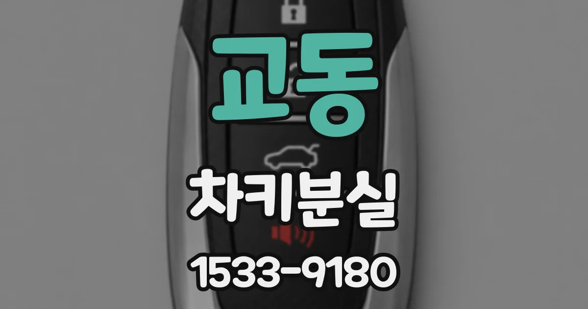 교동 차키분실