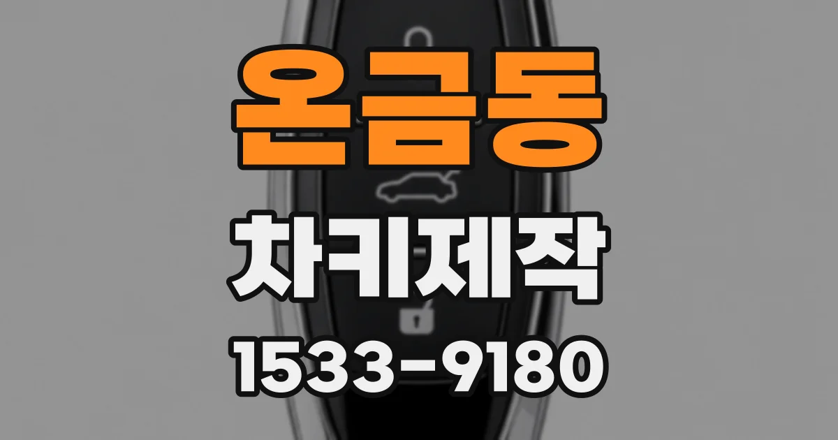 온금동 차키제작