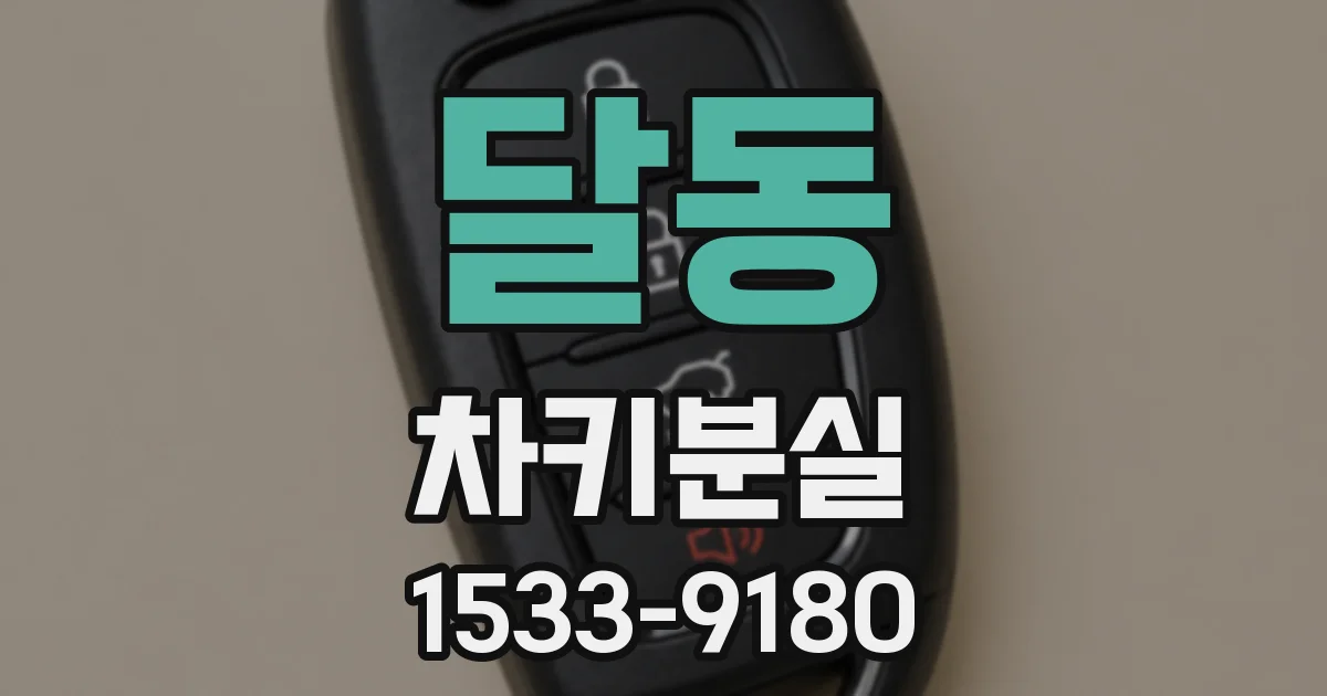 달동 차키분실