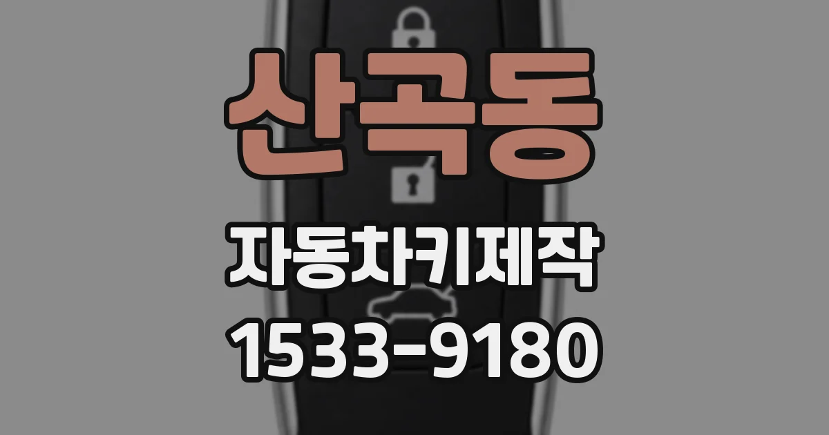 산곡동 자동차키제작