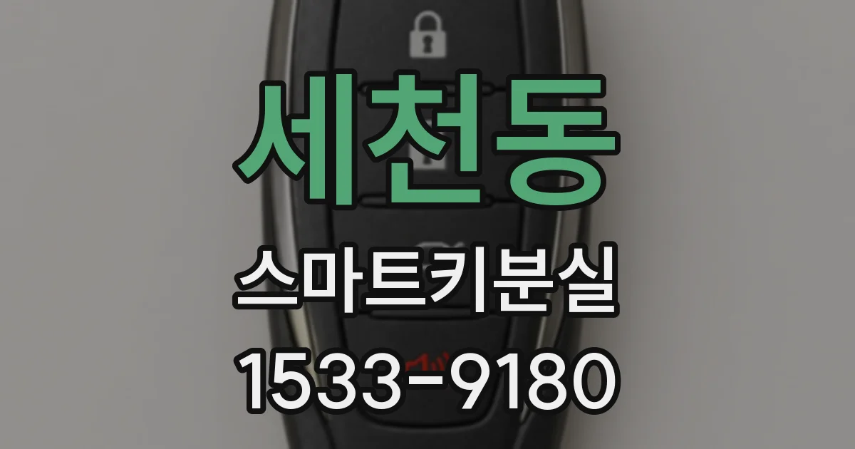 세천동 스마트키분실