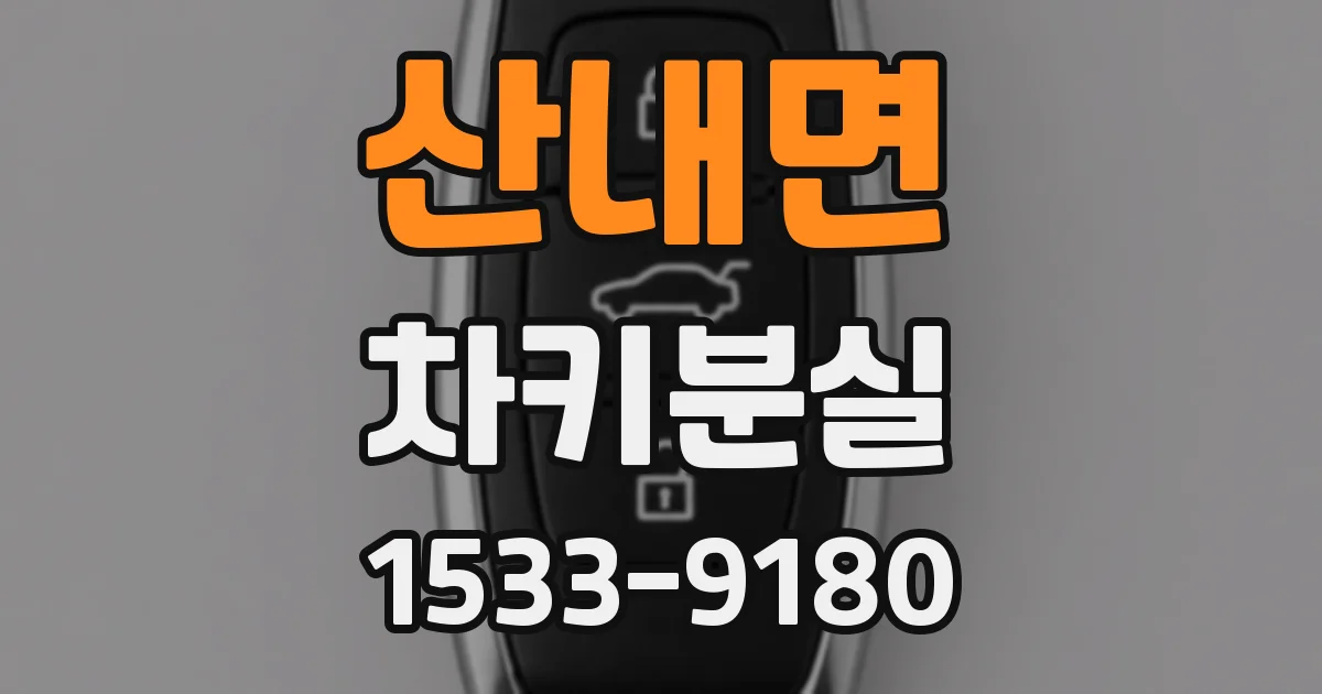 산내면 차키분실