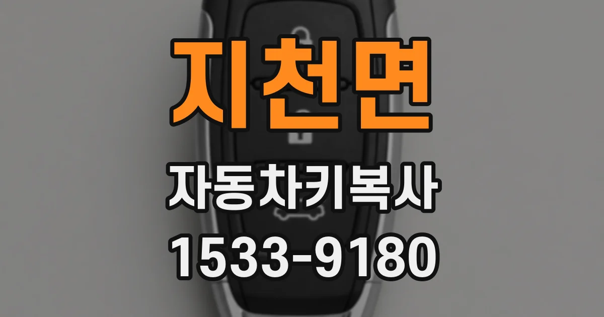 지천면 자동차키복사