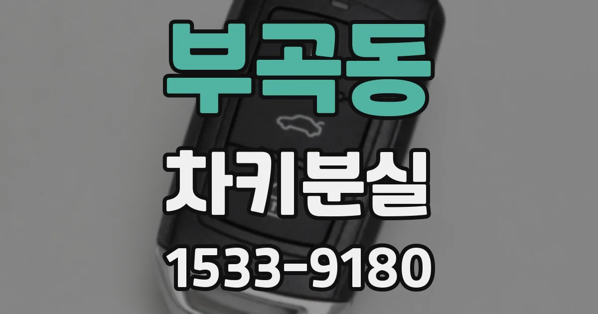 부곡동 차키분실
