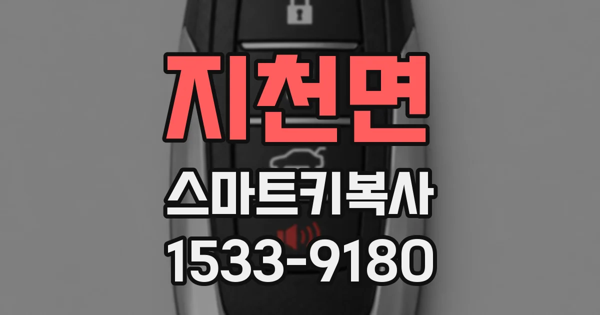 지천면 스마트키복사