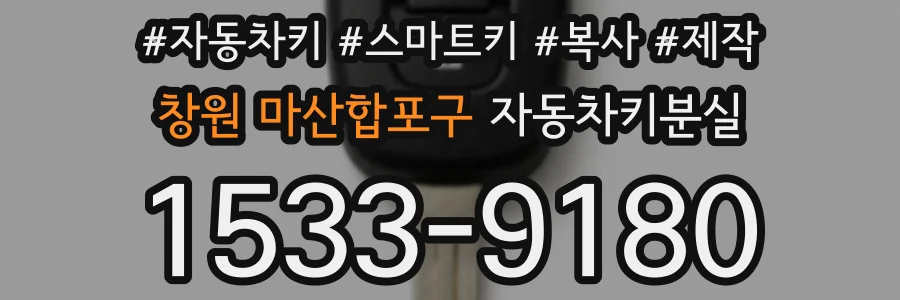 창원 마산합포구 자동차키분실
