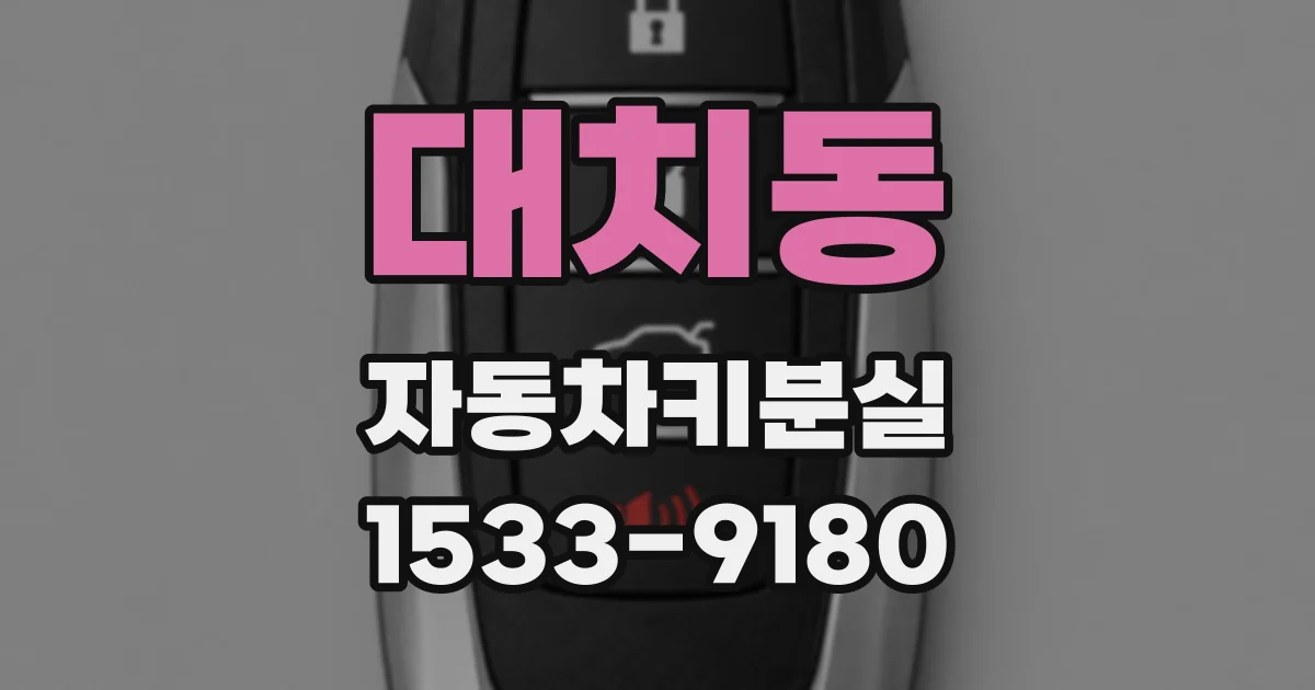 대치동 자동차키분실