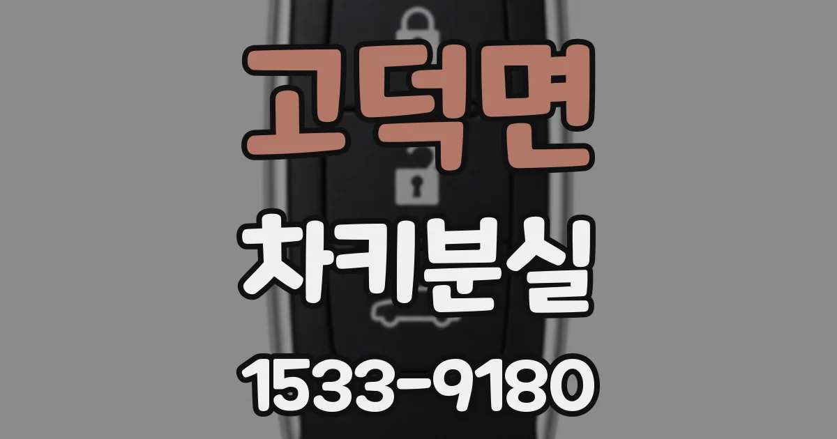 고덕면 차키분실