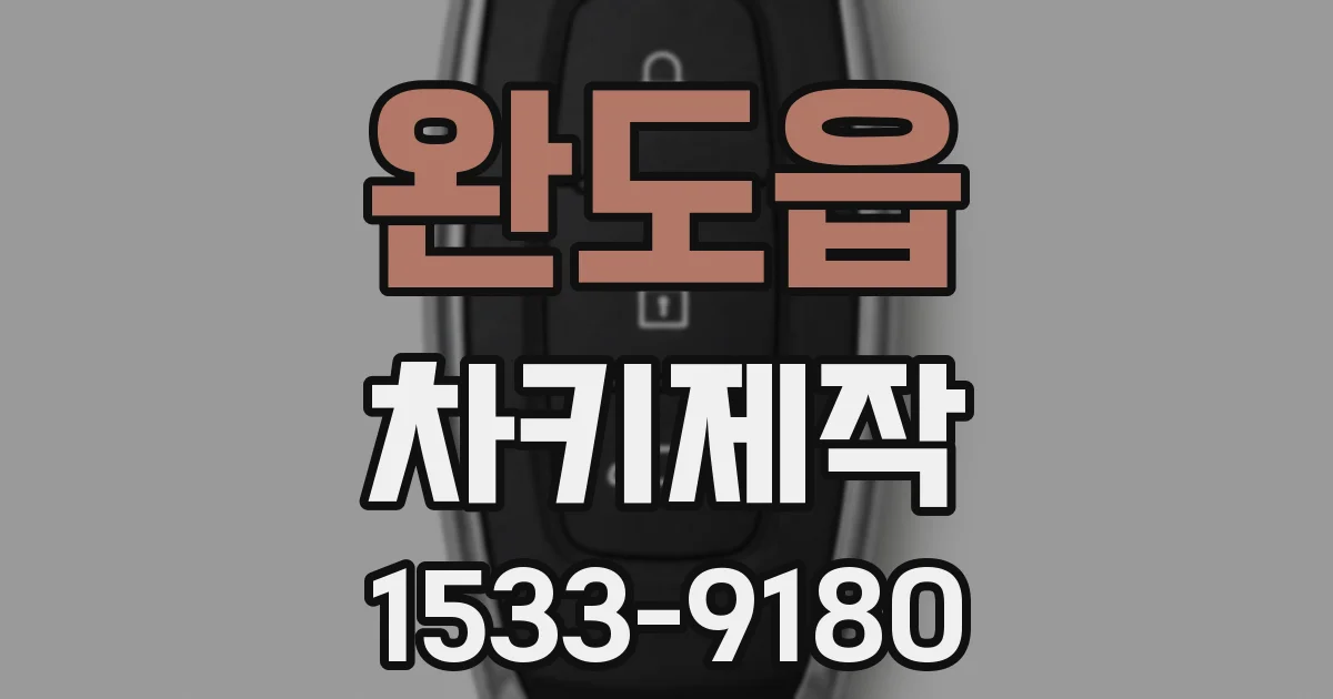 완도읍 차키제작