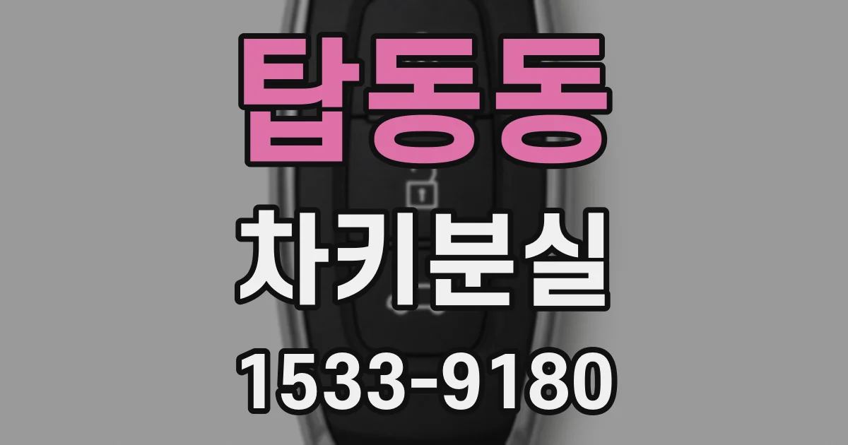 탑동동 차키분실