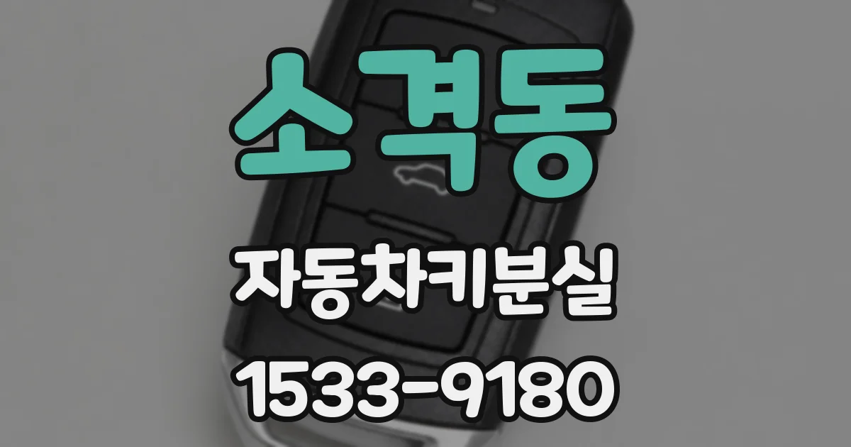 소격동 자동차키분실