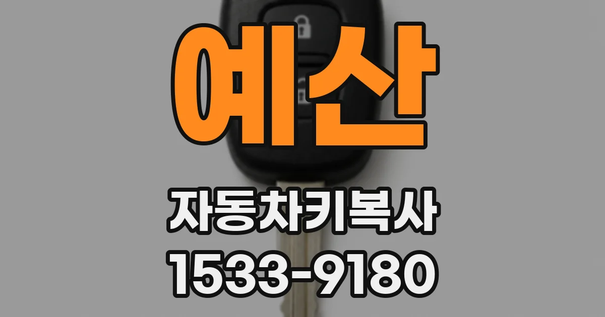 예산 자동차키복사