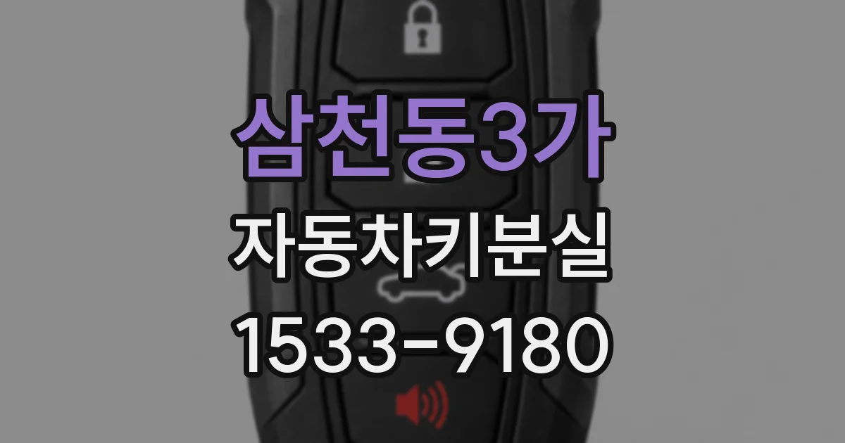 삼천동3가 자동차키분실