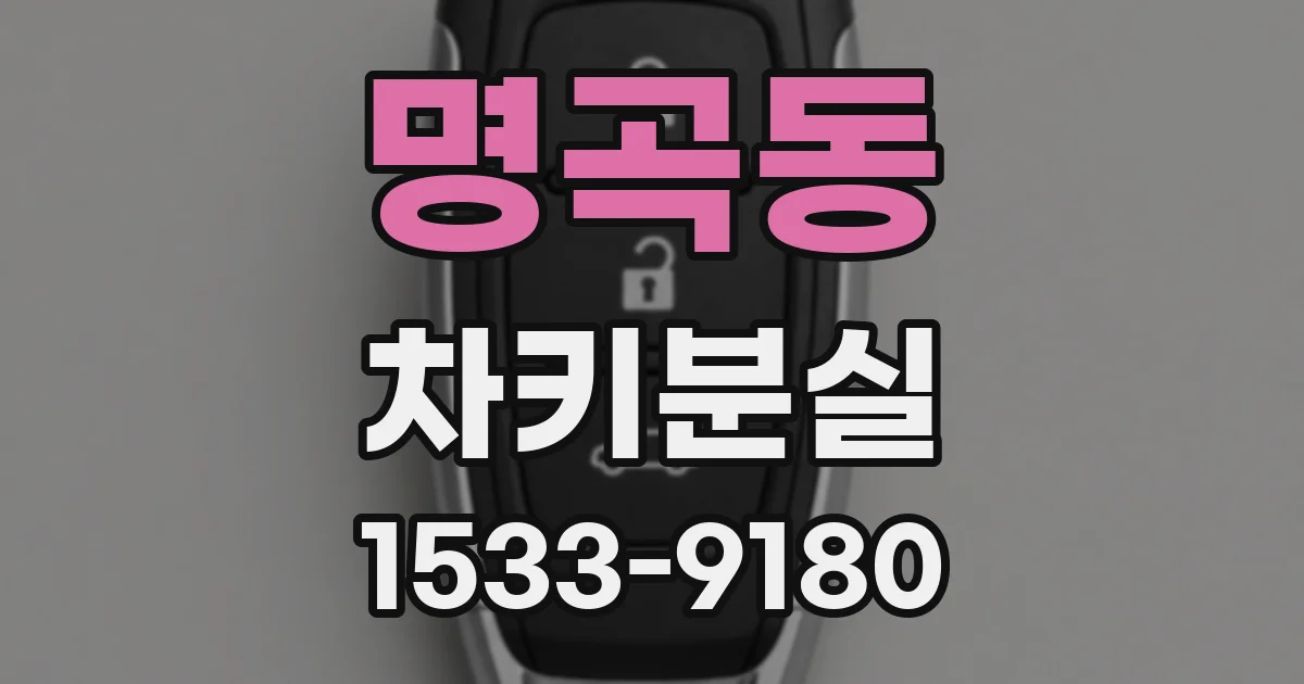 명곡동 차키분실