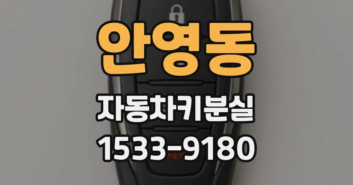 안영동 자동차키분실