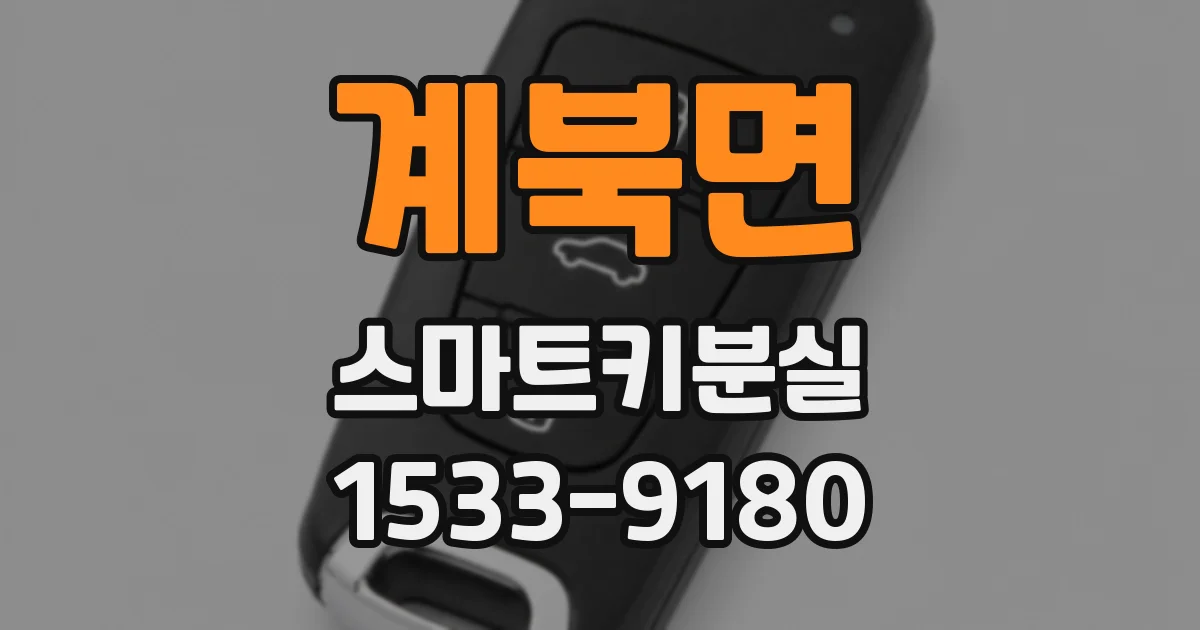 계북면 스마트키분실
