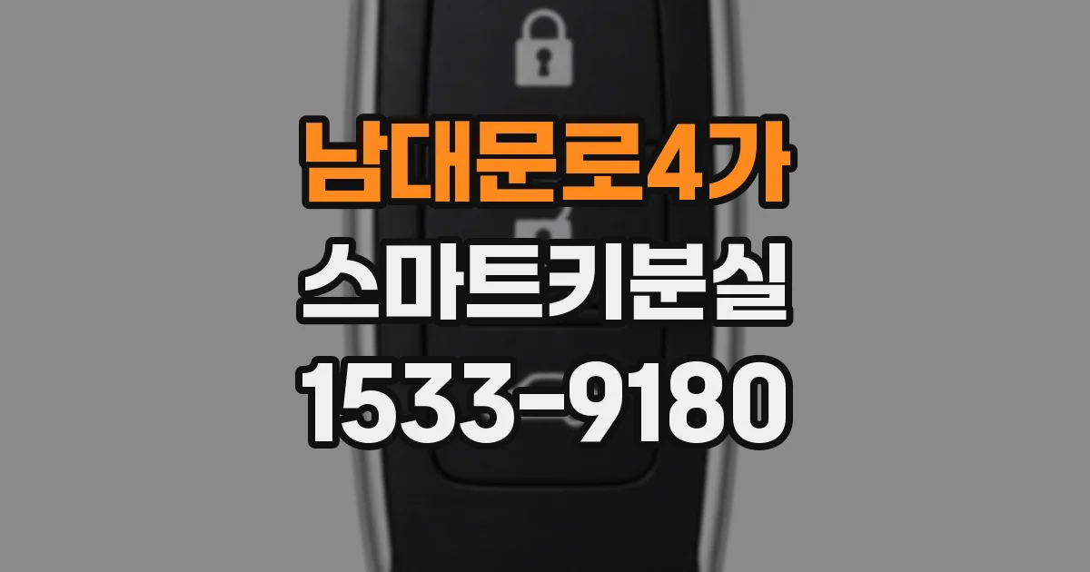 남대문로4가 스마트키분실