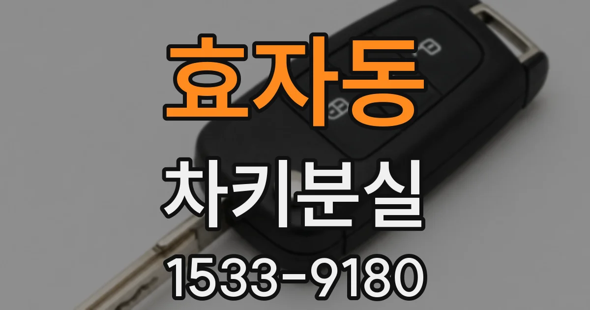 효자동 차키분실