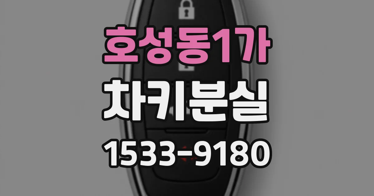 호성동1가 차키분실