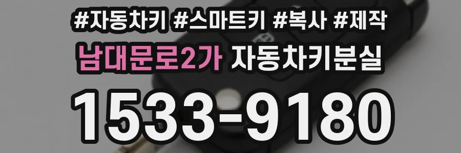 남대문로2가 자동차키분실