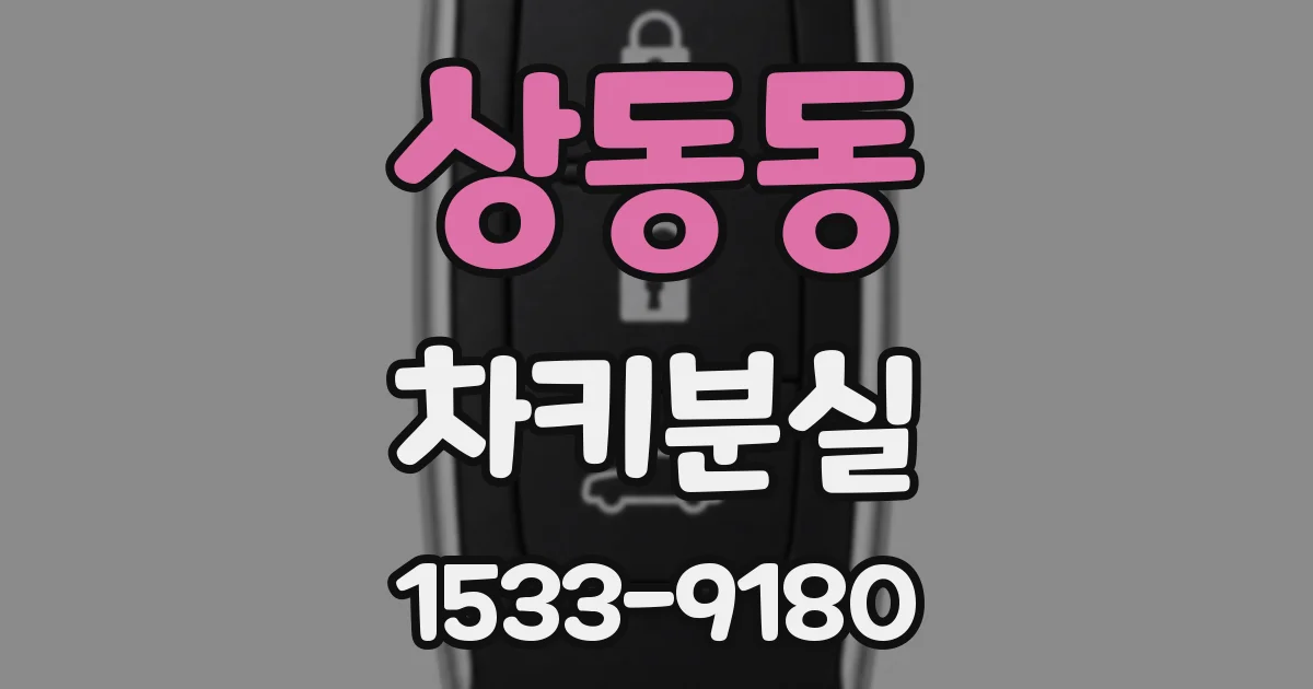 상동동 차키분실