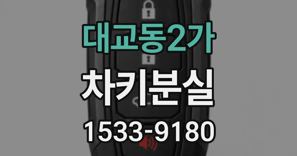 대교동2가 차키분실