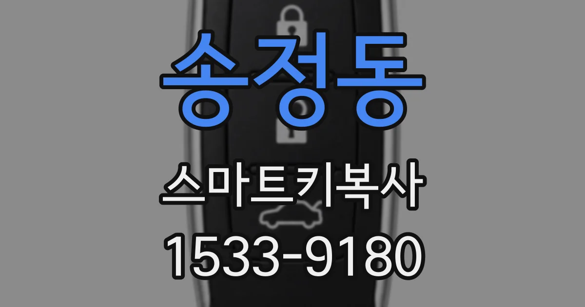 송정동 스마트키복사