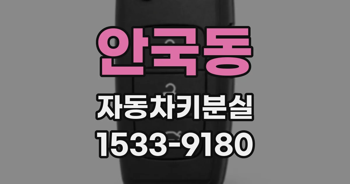 안국동 자동차키분실