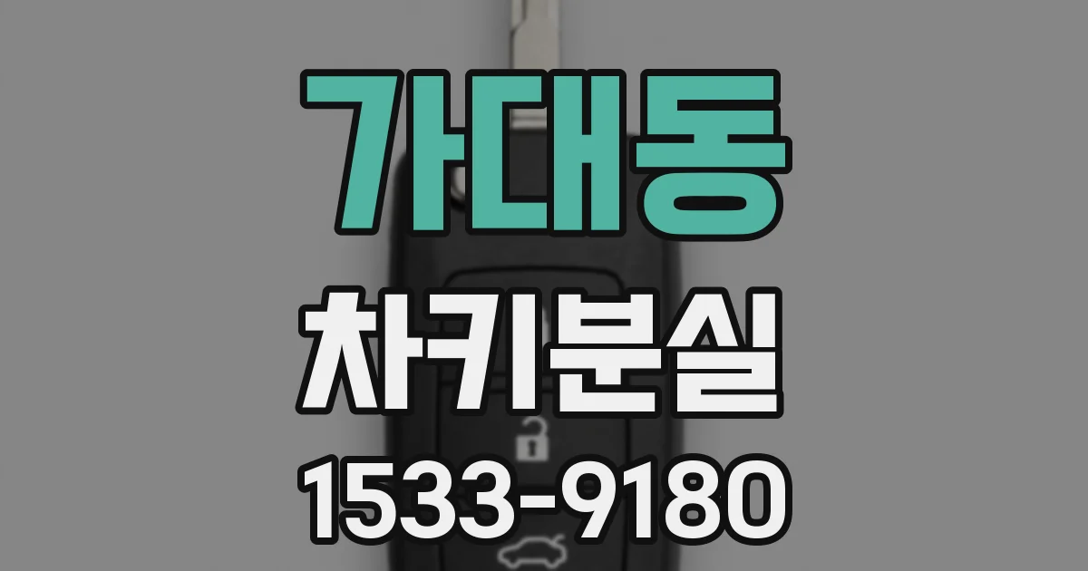 가대동 차키분실