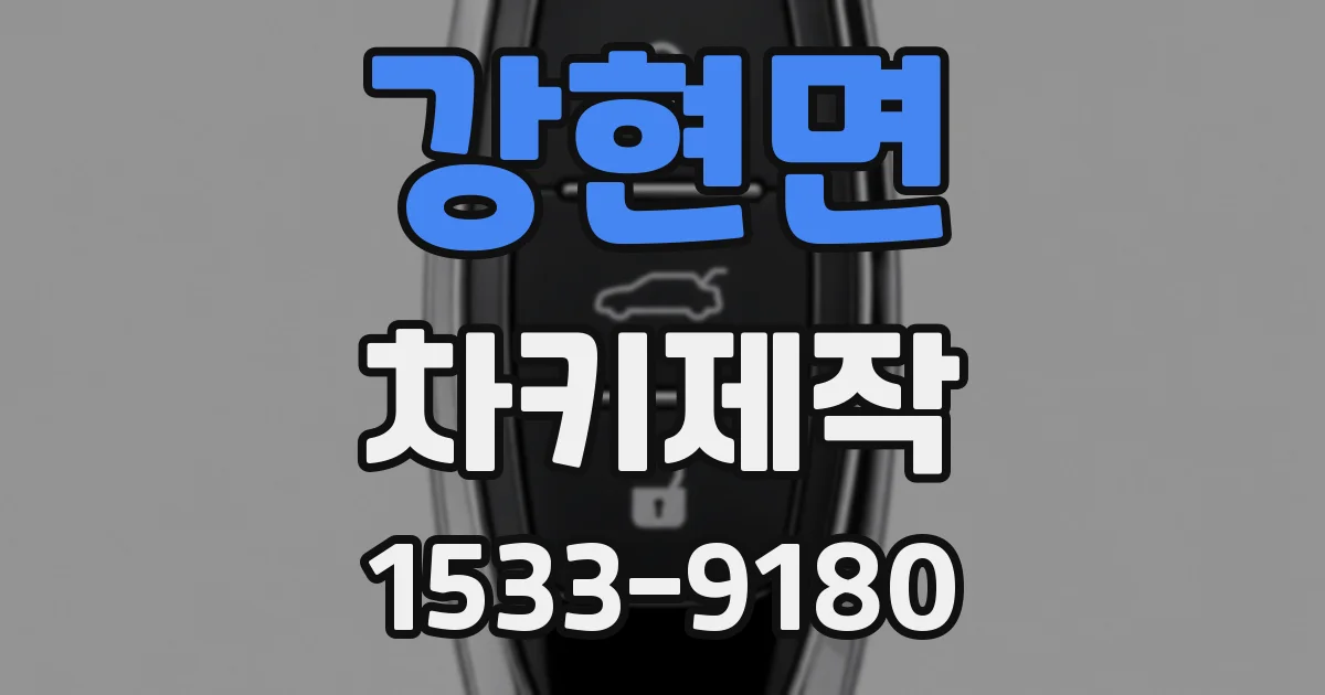 강현면 차키제작