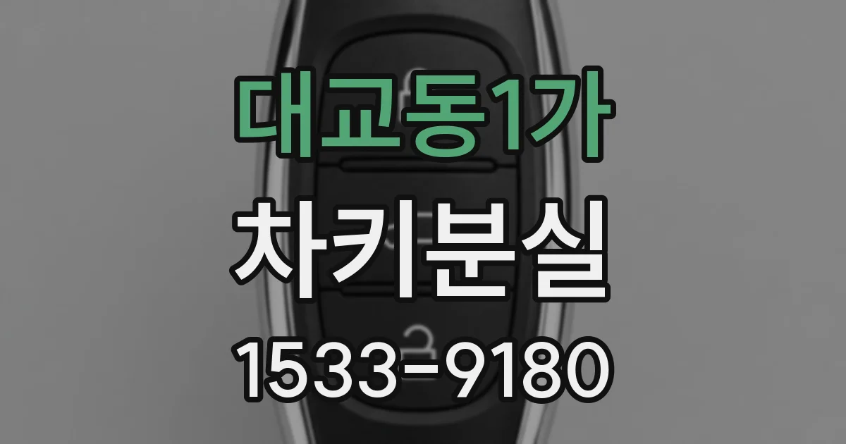 대교동1가 차키분실