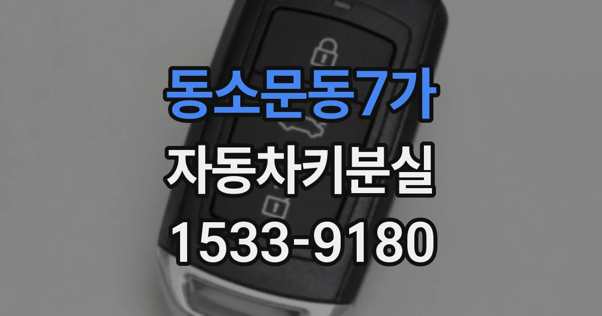 동소문동7가 자동차키분실